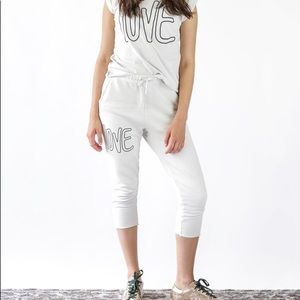 Frank & Eileen cropped sweatpants with raw hem